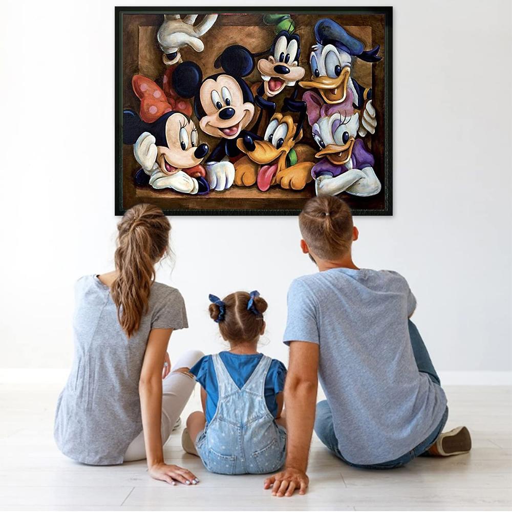 40x50cm 5D Kreslený Diamantový Obraz Postavičky Mickey Mouse Obrázek Domácí Dekorace