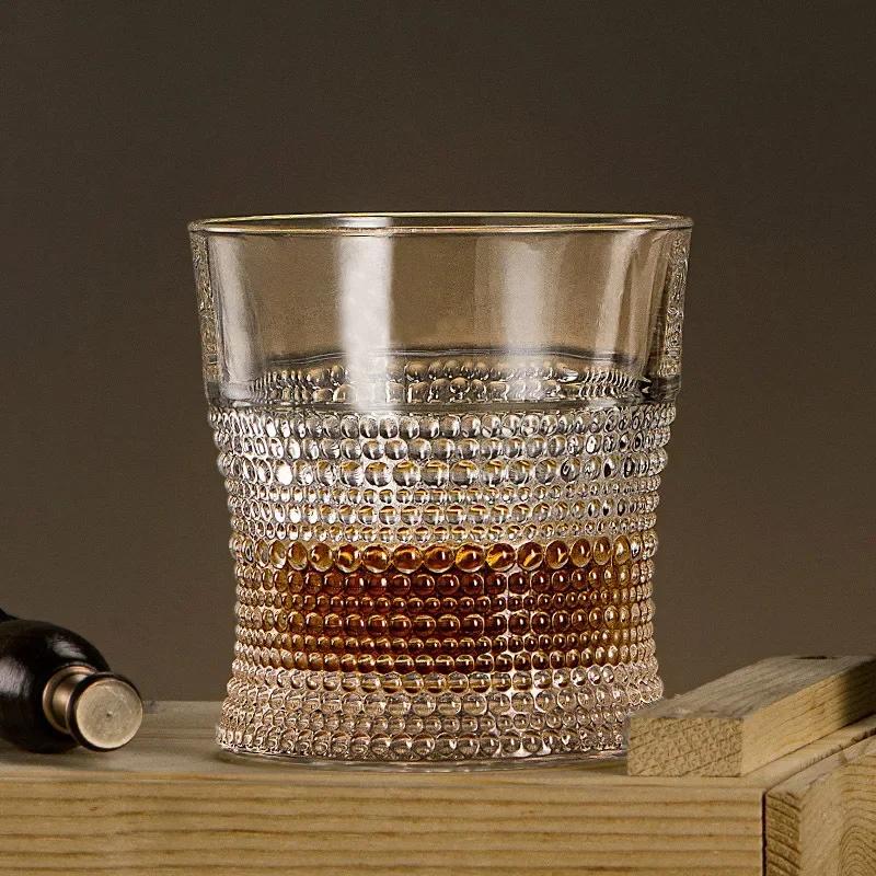 300ml Elegant Glass Glasses Wholesale Cups for Home Bar Transparent Drinkware Whiskey Glass Wine Cups Creative European Beer Cup