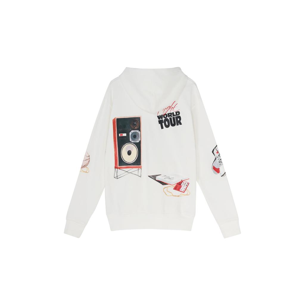 Jordan Jacob Rochester Artist Collection Sweatshirts Men's White Hooded Moderate Regular (Unisex) Sweatshirts DQ8044 133