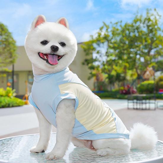 Sun Protection Dog Shirt Breathable Quick-Drying Ice Silk Dog Cooling T-shirts Summer Pet Sleeveless Clothes for Small Medium Dogs