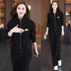 Thick Velvet Casual Sportswear Suit for Women Autumn and Winter Small Cardigan Sweatshirt Sweatpants Two-piece Set