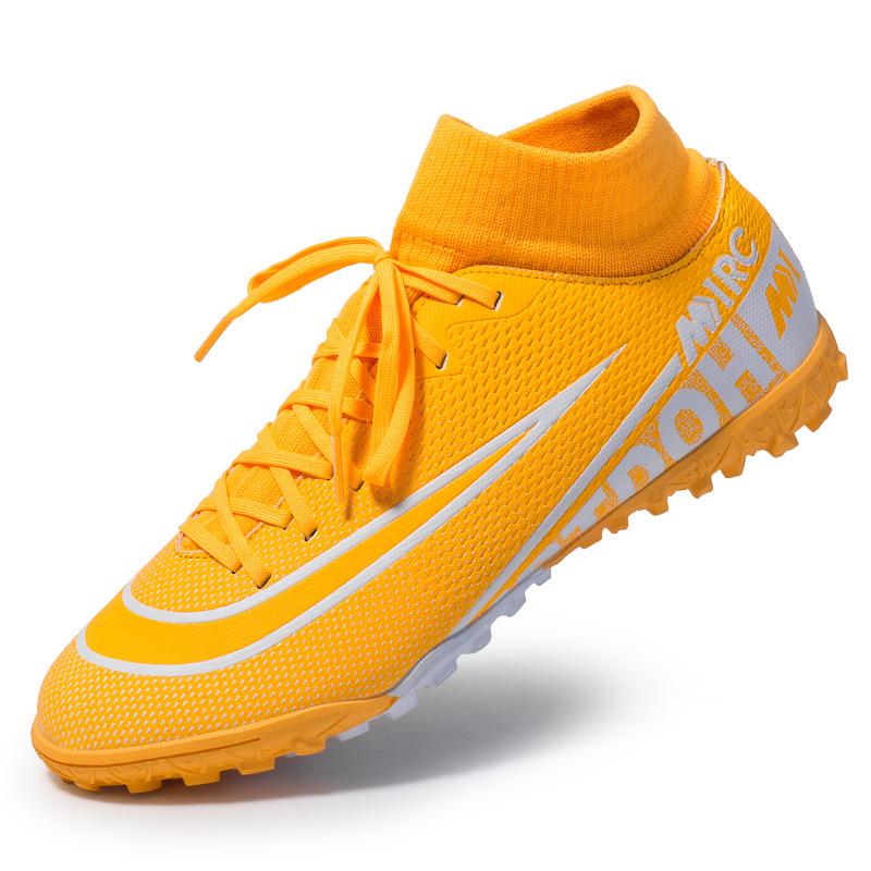 Foreign trade football shoes, men's high-top AG spikes, youth student competition training shoes, artificial turf sports
