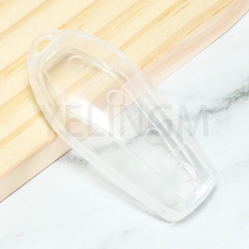 Transparent TPU Car Remote Key Case Fob For BYD Qin Plusdmi Atto 3 Han EV Dolphin Protection Cover Shell Auto Accessories