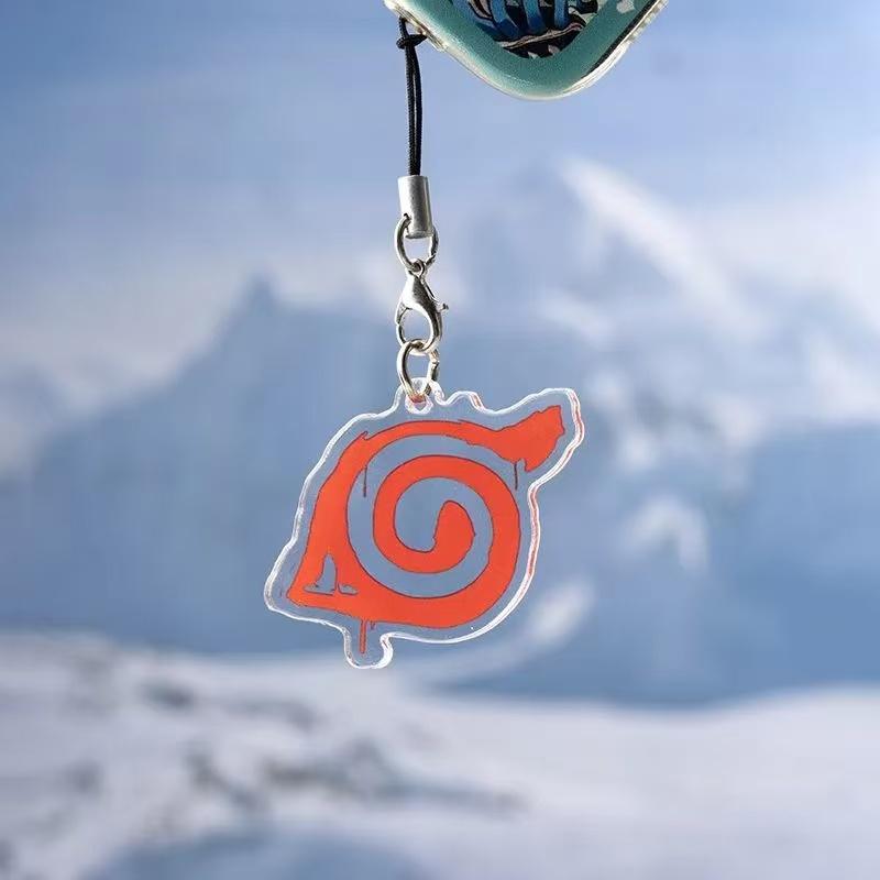 Anime Naruto Acrylic Keychain Accessaries Uzumaki Naruto Cartoon Keyring