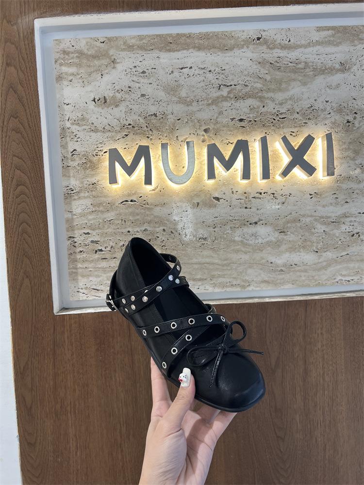Thick-soled silver Mary Jane shoes French retro bow light mouth single shoes 2025 autumn new cross-strap women's shoes