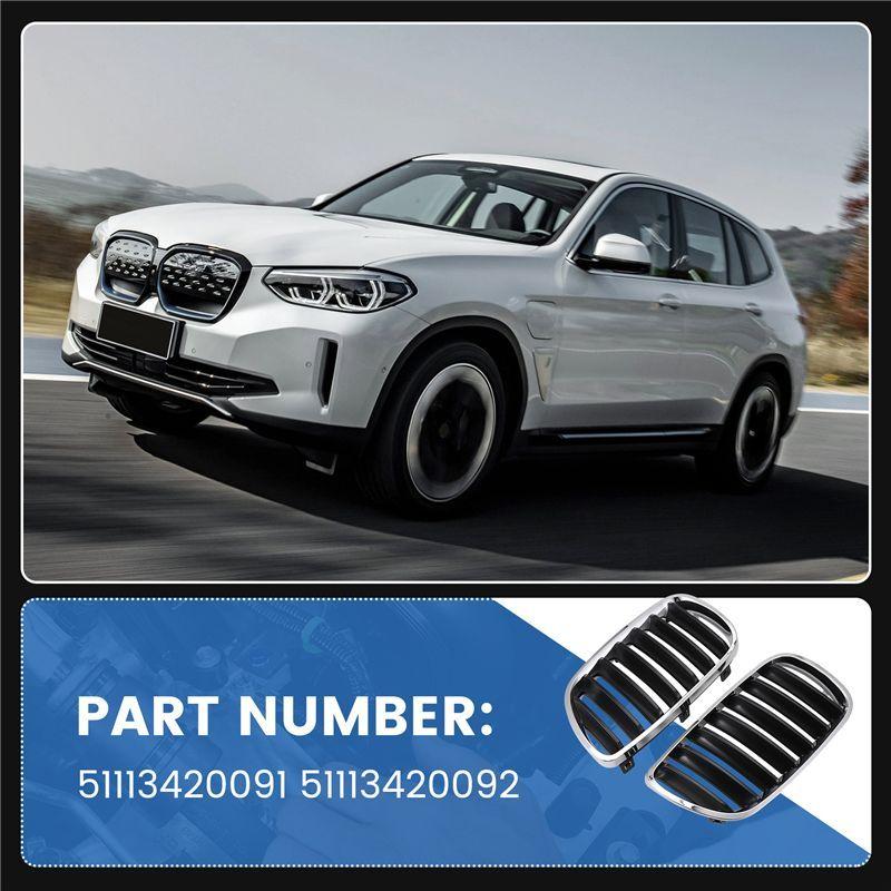 For BMW X3 E83 2004-2006 Car Kidney Bumper Grille Grid Base Middle Net Grills 51113420091 51113420092