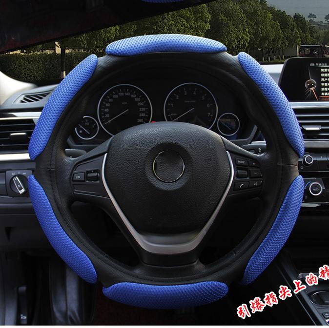 Rutschfester Lenkradbezug mit 3D-Design/Flockstoff-Auto-Lenkradflechtung Durchmesser 38CM Für 95% Autos