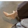 Pointed High Heels Women's New Autumn and Winter Thin Heel Suede Short Boots Velvet Small Elastic Thin Boots