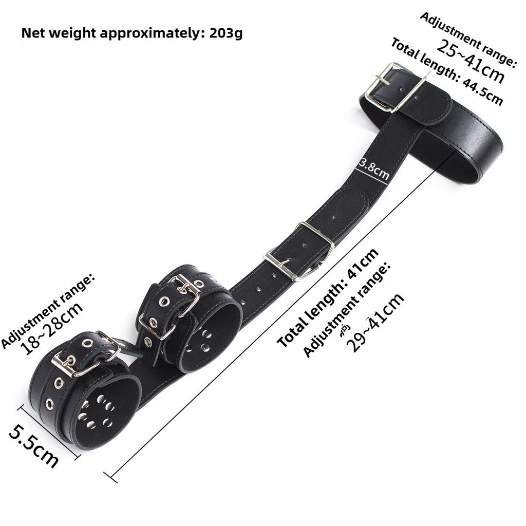 Bondage Wrist Flirting backhand Handcuffs Bondage Bed Restraints Leather Adjustable SM Adult Sex Toys for Women Game