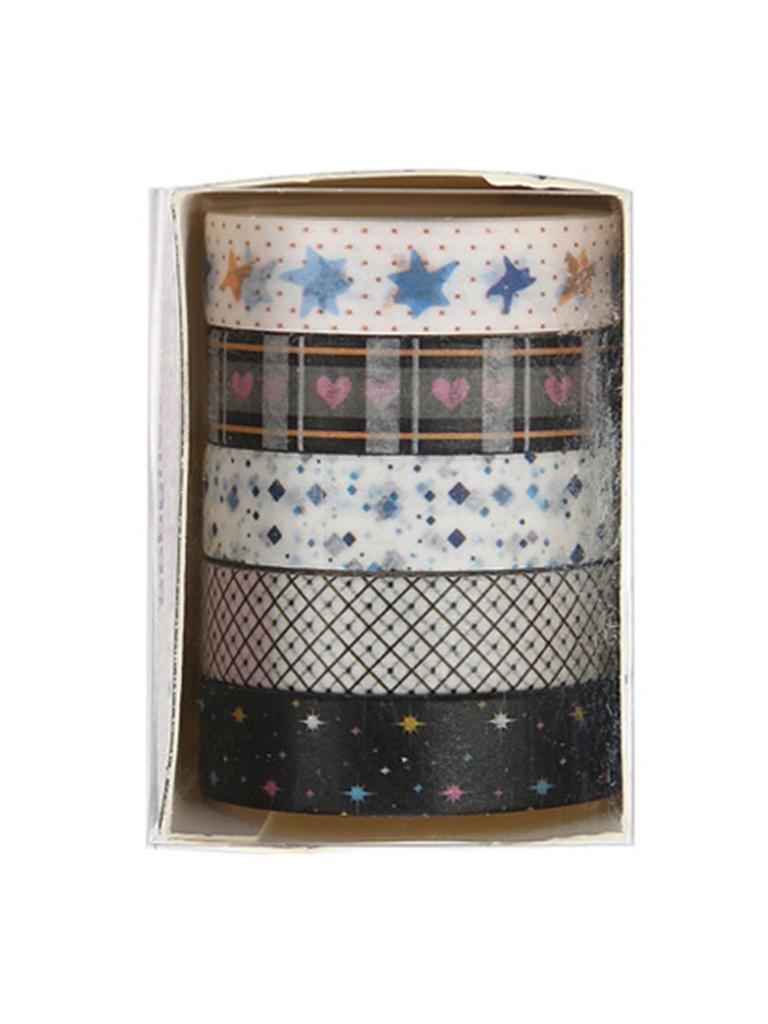 5 Rolls/Box, Various Styles Of Washi Tape, Masking Tape For Design And Diy For Precision Work, School Supplies, Birthday Gifts