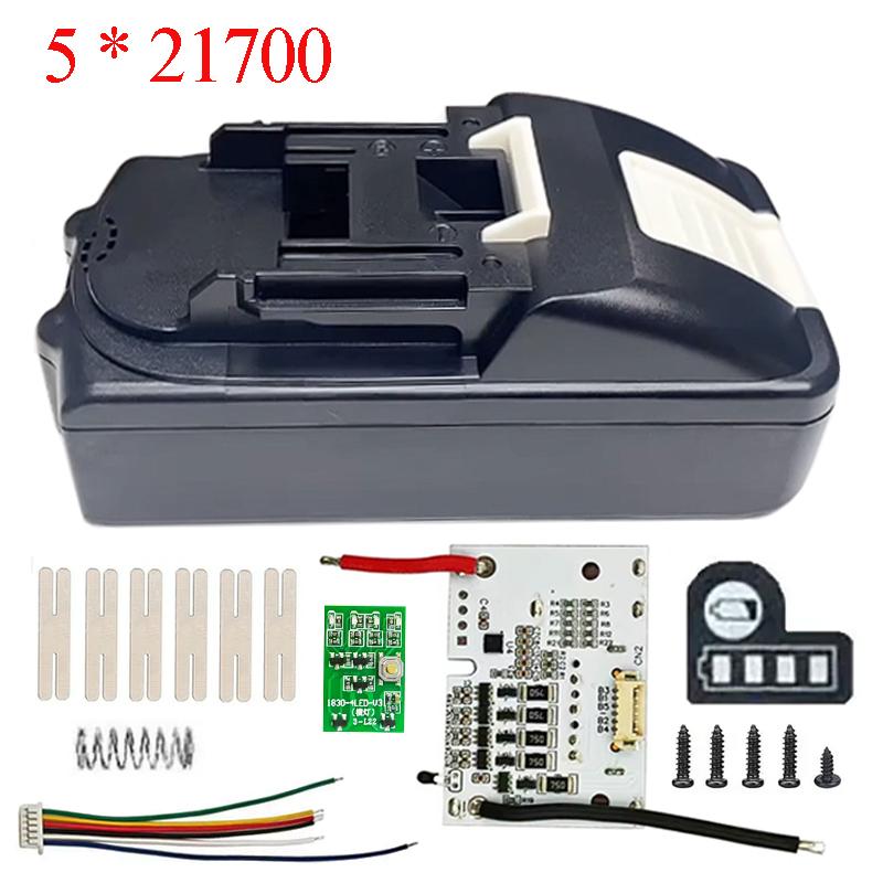 BL1830 5 X 21700 Li-ion Battery Case BMS PCB Charging Protection Circuit Board Shell Box BL1860 For MAKITA 18V Housings