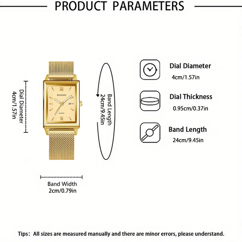 Modische Herren-Quarzuhr mit Kalender, Edelstahl-Mesh-Band, Geschenke für Männer