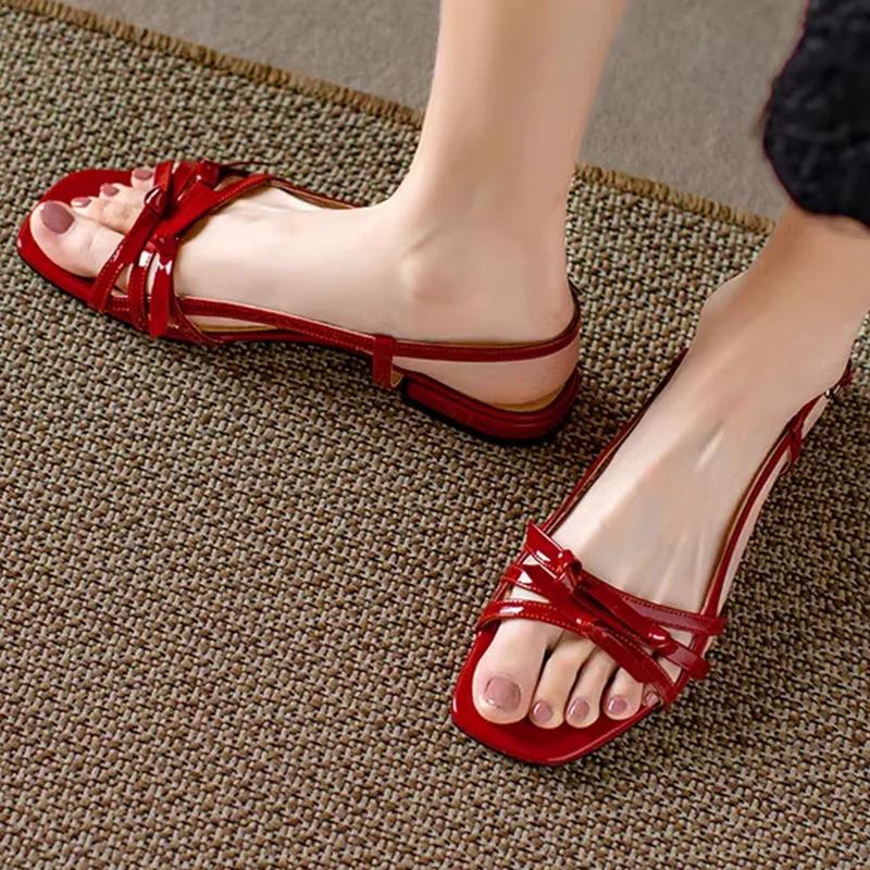 Fashion Flats Women Sandals Summer Fashion Casual Shoes Cozy Dress Woman Slippers 2025 Designer New Trend Brand Walking Chaussures Femme