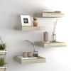 VidaXL Floating Wall Shelves 4 Pcs Oak 23x23.5x3.8 Cm MDF