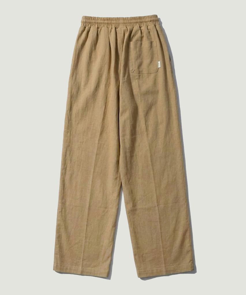 EASE Linen Elastic Waist Pants [Regular Fit]_Beige_Unisex
