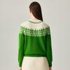 Zhaojun Women's Fair Isle Cashmere Cable Knit Sweater