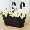 Flower Boxes for Railings Hangable Plant Pots Metal Hangable Flower Pots for Fence Garden Patio Window Houseplant Boxes
