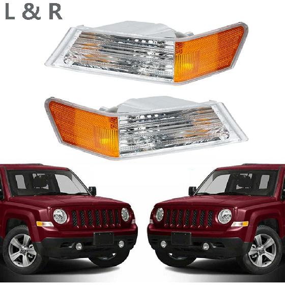 Turn Signal Light Lamp Cover Marker Corner Lights for Jeep Patriot 2007 2008 2009 2010 2011 2012 2013 2014 2015 2016 2017 Front Driver Incandescent
