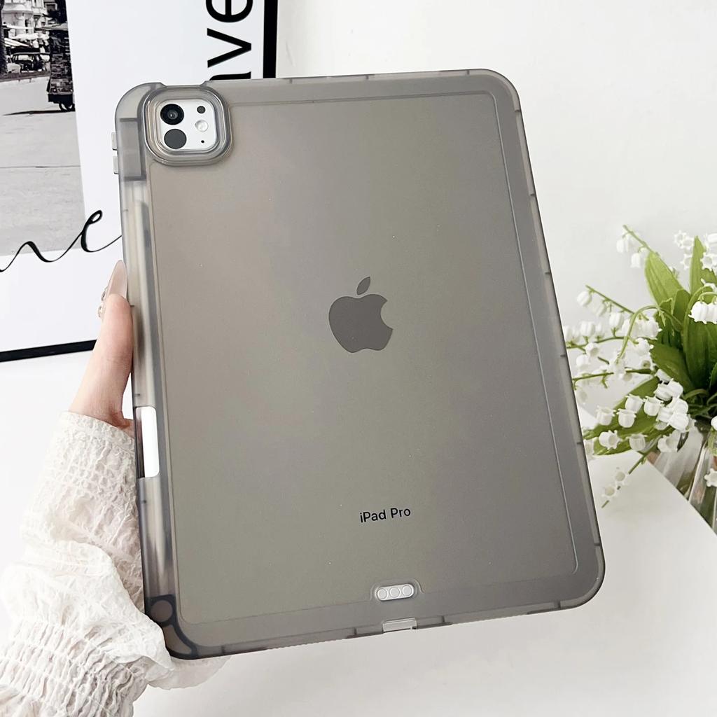 With Pencil Slot Tablet Case for IPad 2025 2024 6 7 8 9 10th 11th Generation Case Air 4 5 Pro 10.2 10.9 11 Inch Mini Clear Cover