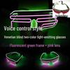 Voice-Controlled LED Trendy Light-Up Shutter Glasses for Festivals