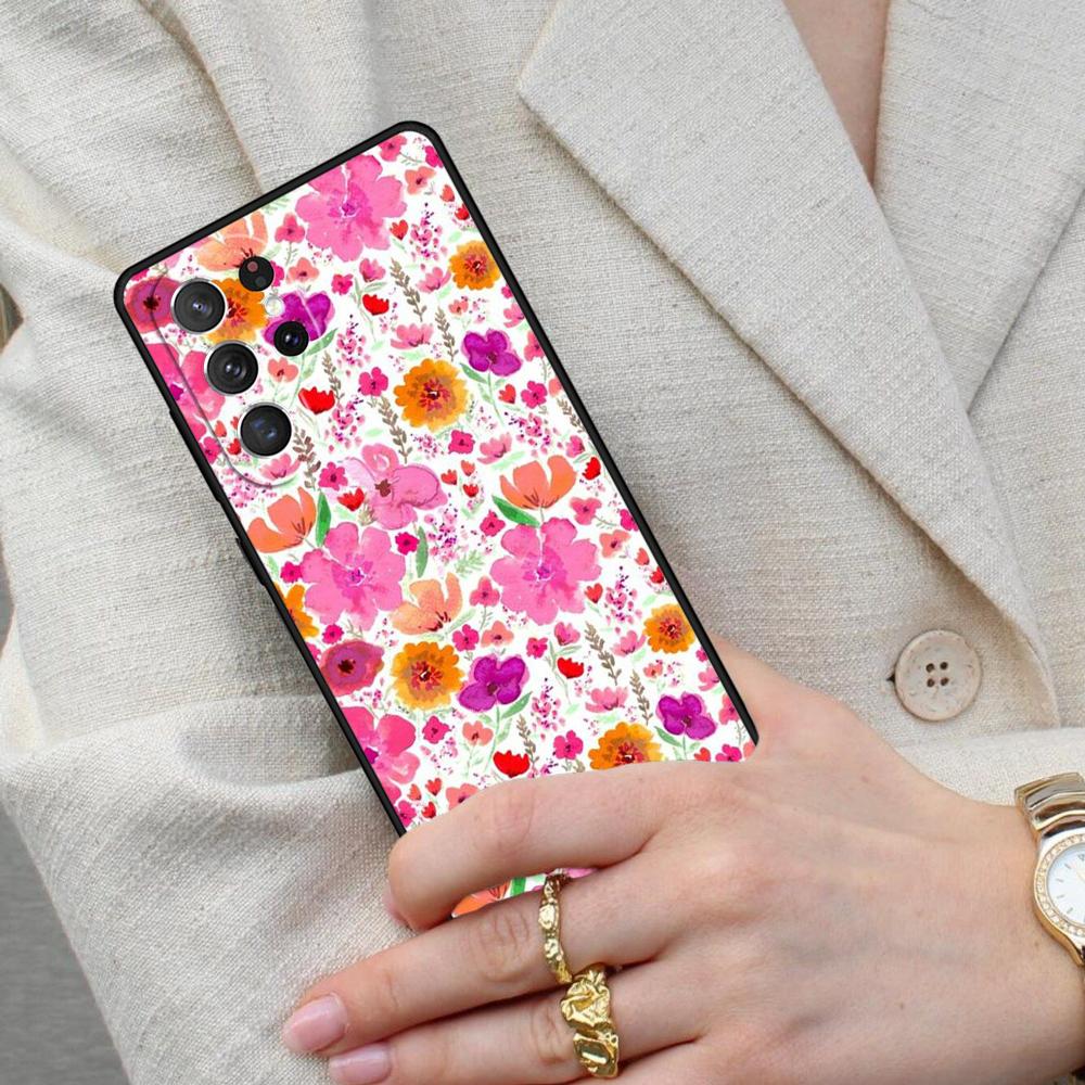 Hello Spring Flowers Cell Phone Case for Samsung Galaxy S26 Ultra S25 S24 S23 S22 S21 S20 Note10 Cover