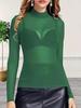 European & American Mesh See-Through Women's Versatile T-Shirt (2023)