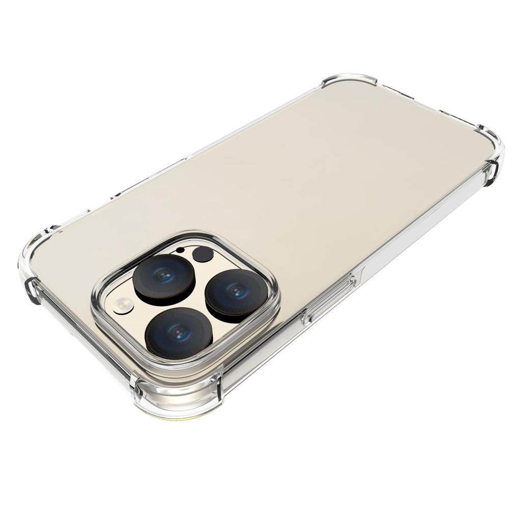 Phone Case for iPhone 15 Pro Anti-Slip Shockproof Four Corner Airbag Flexible TPU Phone Cover