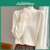Wool Spring Knitwear Womens High Neck Fashion Pullover Top Bottom Sweater