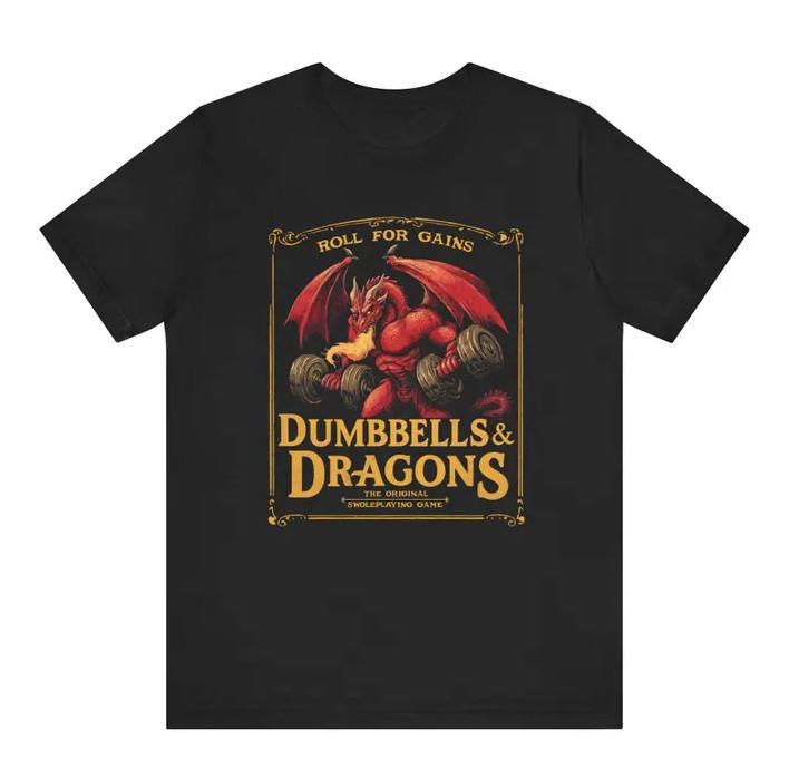 

Funny DnD Gym T Shirt Dungeons and Dragons Workout T-Shirt Unisex T-Shirt XL