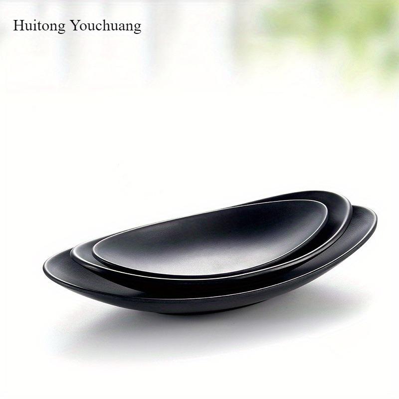 1PC Multifunctional Tray Oval Frosted Black Jewelry Ring Jewelry Key Tray Organizer Kitchen Supplies