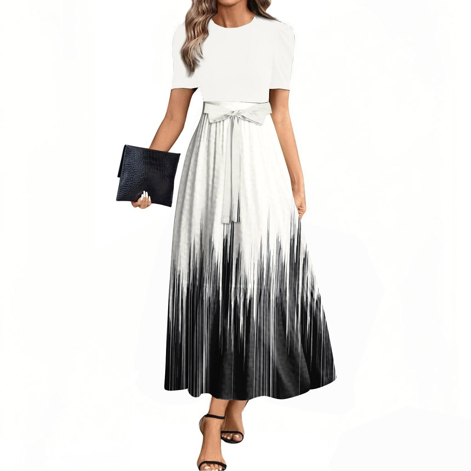 

Женское летнее платье свободного покроя для пляжного отдыха, повседневное платье-жилет с глубоким V-образным вырезом, элегантное платье-рубашка S чёрный