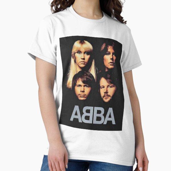 ABBA Retro Pop Band Portrait Graphic Classic T-Shirt