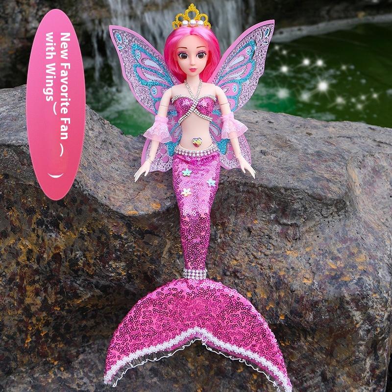 

Кукла Принцесса Русалочка Детская Игрушка для Девочки Игра в Воду Кукла Ручной Работы Игровой Домик Подарок на День Защиты Детей 42cm