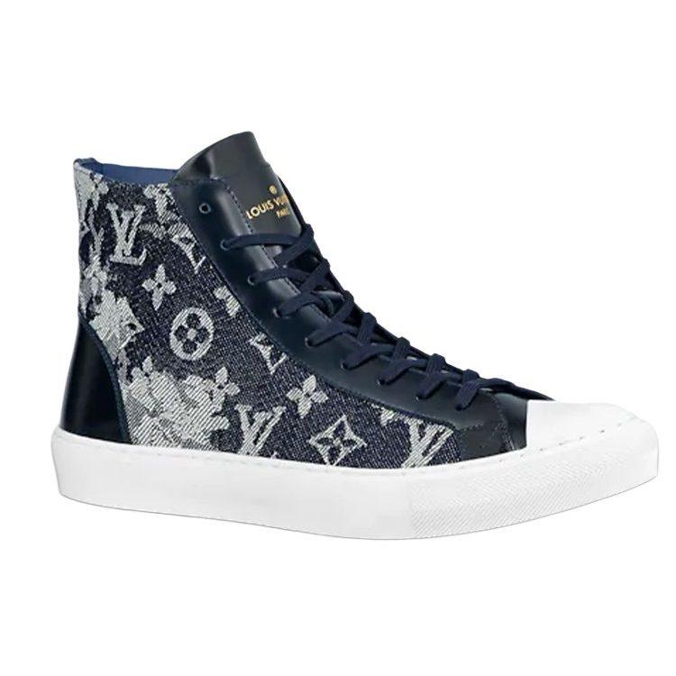 Louis Vuitton Tattoo Skateboard Shoes Men's Dark Blue 1A8KFK