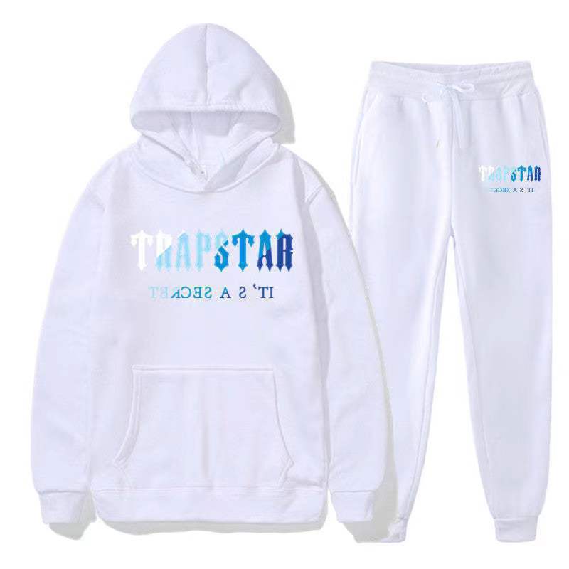 New Hot Sale Trendy Men s and Women s Casual Hooded Fleece Sweater Sports Suit S белый