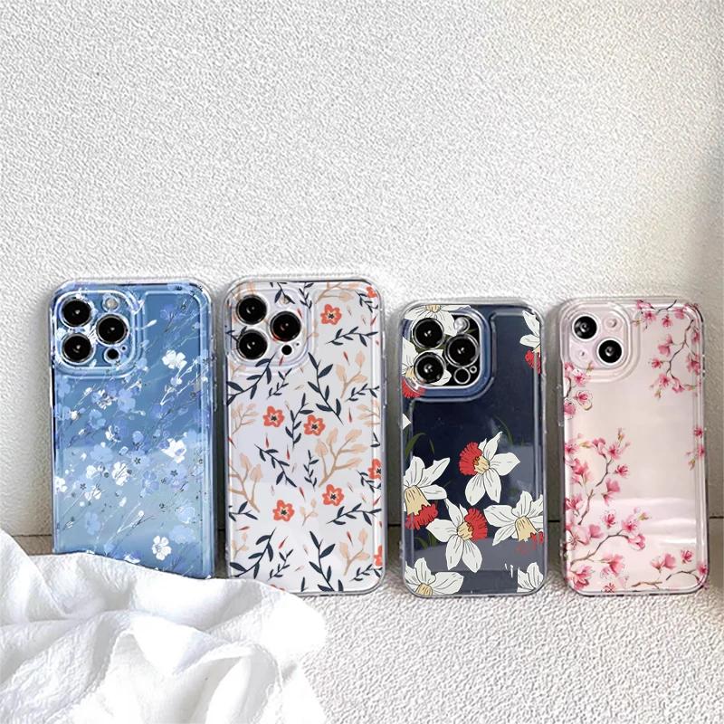 Case For Realme C75 C51 C53 C55 C65 C63 C67 C35 C21Y C25Y C15 C20 C30 C33 C11 C12 8 9 Plus 5 6 7 11 12 Pro cover Flower Soft