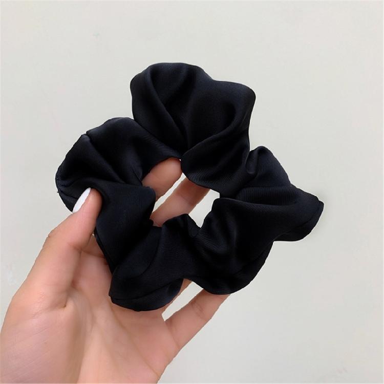 Elaborate Silk Like Hair Tie for Women Hair Rings Elegant Ruched Silk Like Scrunchies Oversized Hair Rope Hair Tie
