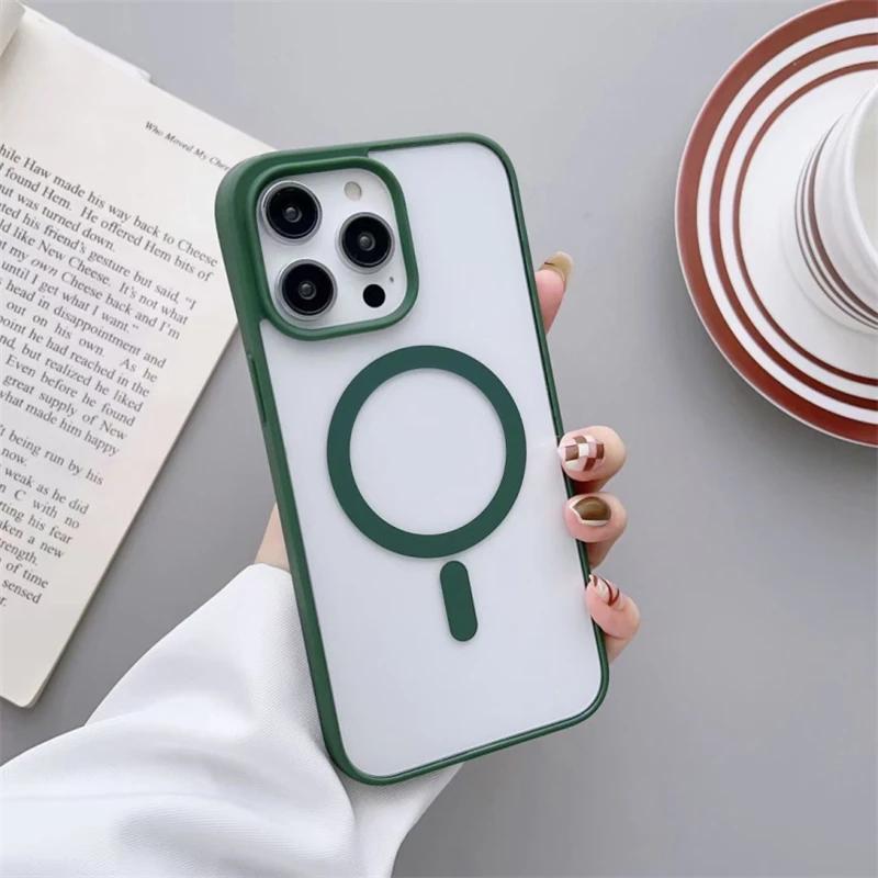 Slim Shockproof Magnetic Case for Magsafe IPhone 16 15 14 13 12 11 Pro Max Plus 16E 16Pro 15Pro Mag Safe Phone Cover Accessories