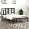 Solid Wood Bed Grey Pine 200x200 cm