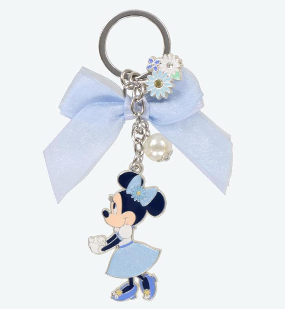 Mickey Minnie Pair Keychains Happy Blue Tokyo Disney Resort TDR Keychain Blue Ever After [Disney] &