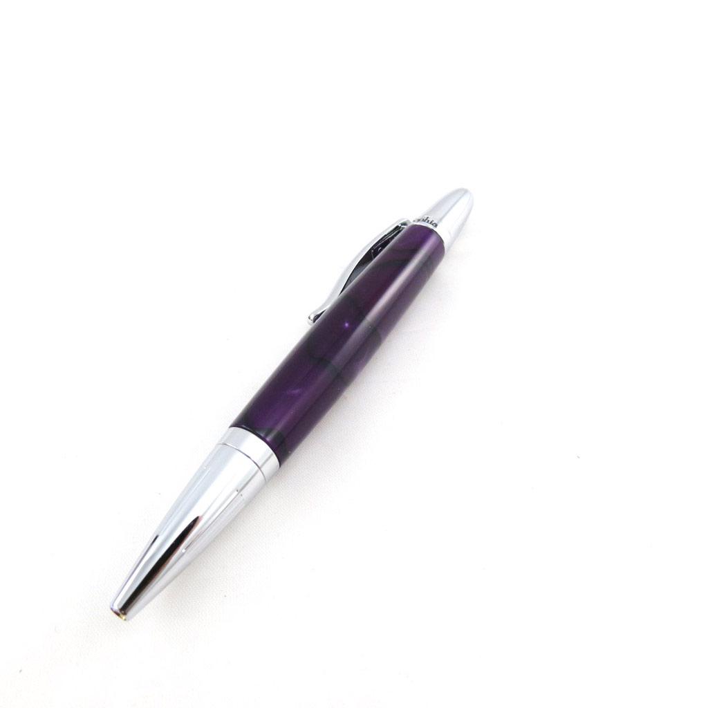 Les Trésors De Lily [J3252] - Stylo créateur 'Académie' violet argenté - 11 cm