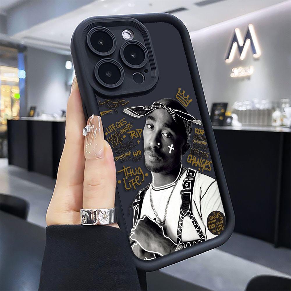 Tupac Shakur Hip Hop 2pac Cover Phone Case For Redmi NOTE 9 9S 10 10S 11 11S 11T 12 12S 13 14 PRO PLUS 4G 5G Silicone Case Shell