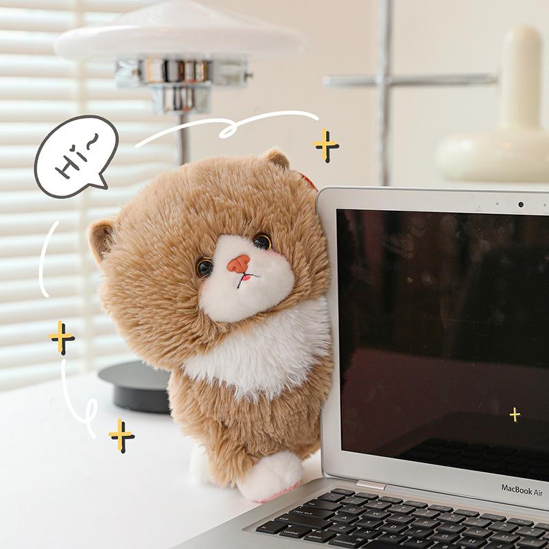 Simulated Kitten Plush Toy Cat Doll Children Soothing Throw Pillow Sleeping Holding Doll Birthday Gift For Girl