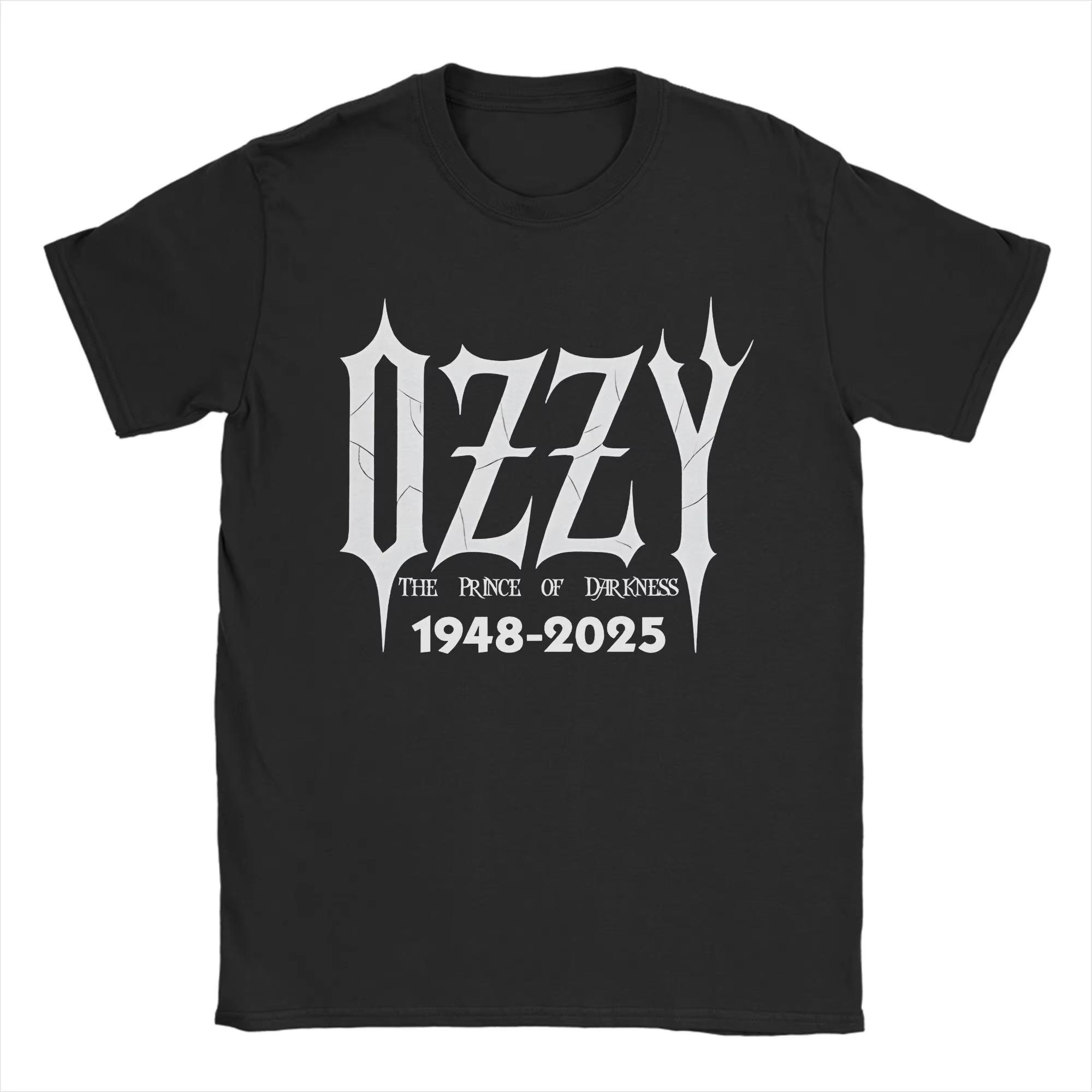 Ozzy Osbourne Memorial Unisex Printed Cotton Black Sabbath Rock Band Themed Top T-shirt 4XL