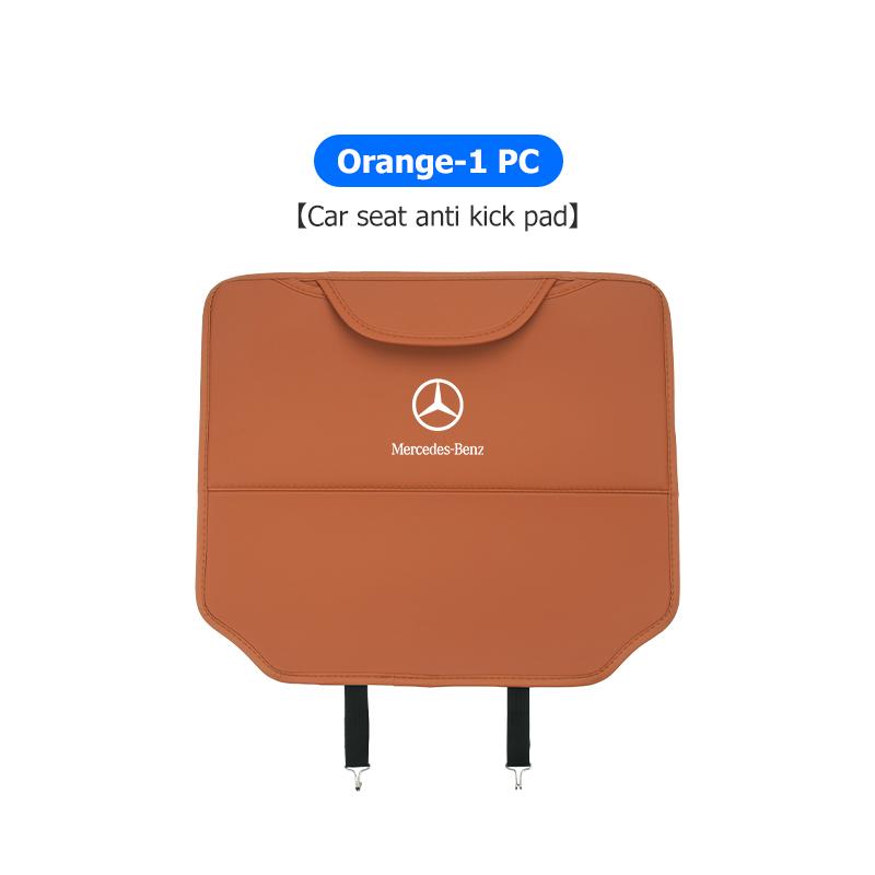 FA03Car Anti-kick Pad Leather Seat Back Protector Anti Scratch Pad For Mercedes Benz W202 W212 W126 W140 W168 W177 CLS GLE GLC GLS