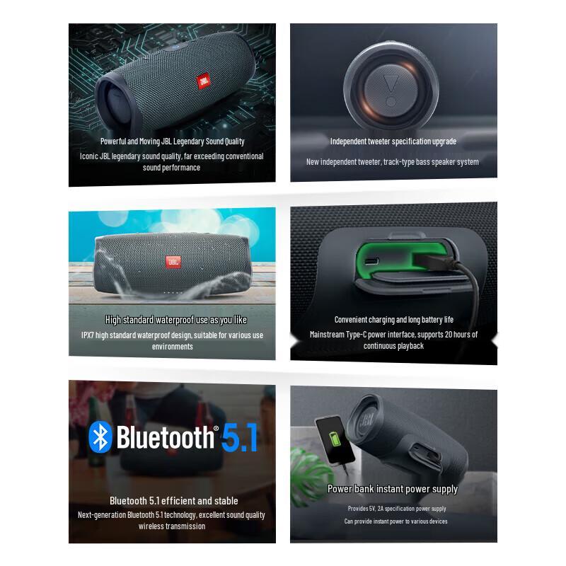 JBL Charge Essential 2 Portable Bluetooth Speaker