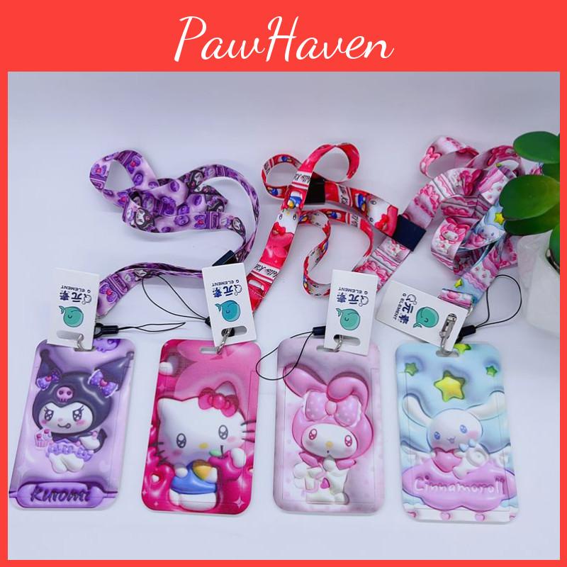 Cute Cartoon High-quality 3d Card Holder With Lanyard For Students Korean Version