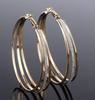 Fashion Round Gold Plated Copper Hoop Earrings For Women  New Vintage Jewelry Wedding Anniversary Party Gifts Acessories