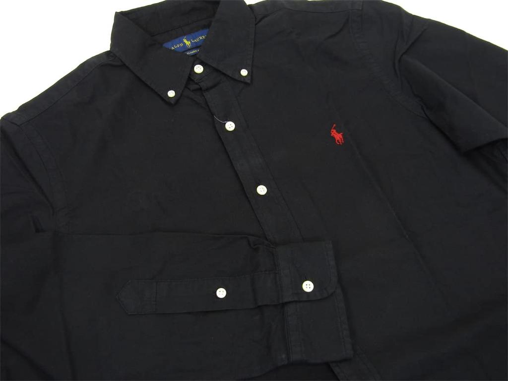 Polo Ralph Lauren Classic Fit Embroidered Washed Cotton Long Sleeve Size Black 0103901 Men's Button-Down Shirt, XL, (Red), [Used]