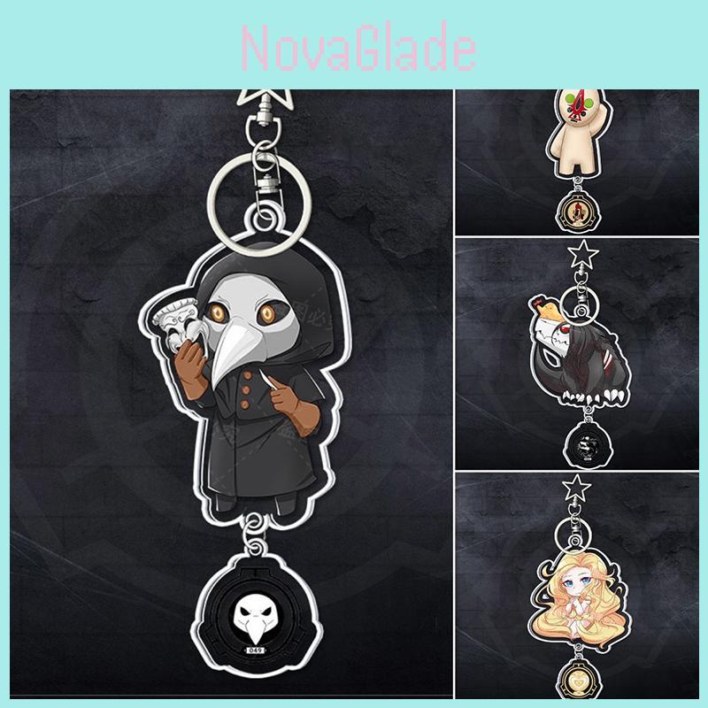 Scp Foundation Acrylic Keychain Bag Pendant Plague Doctor Accessories Unisex Stylish Design